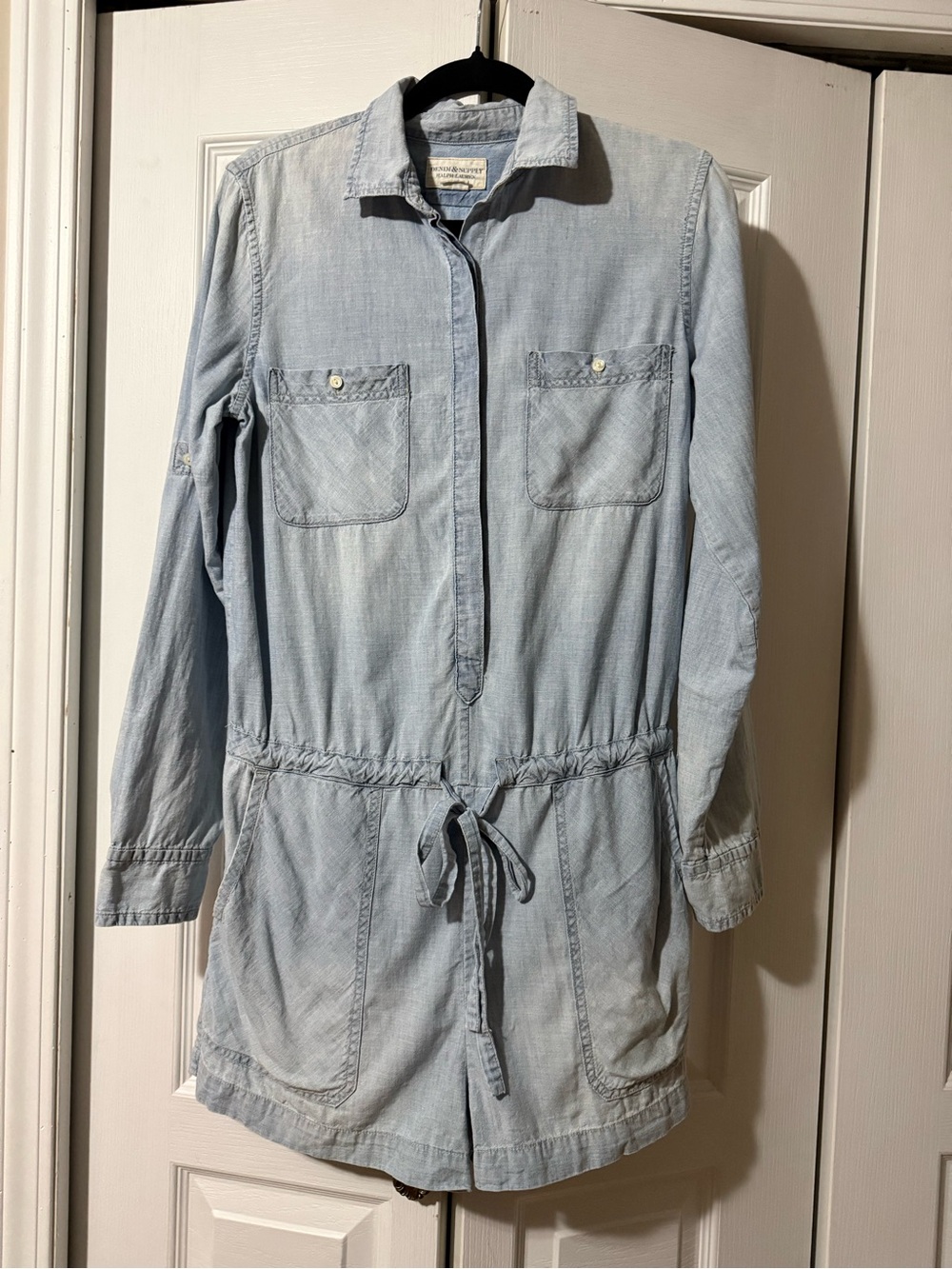 Vintage Denim & Supply Ralph Lauren Light Wash Denim Romper - L